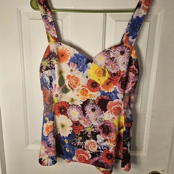 Guess Tops - Guess Purple and Orange Bustier Tank Top